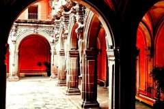 Queretaro City Museum Arches - Red