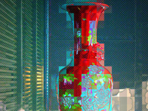 Red Chinese Vase Photographic Art