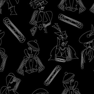 LADIES FASHION WEEK WHITE ON BLACK