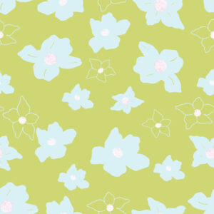 neon green and light blue floral pattern