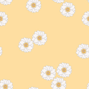 Yellow floral design for the D'Novo Designs textiles collection