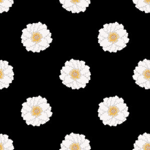 PEONY POLKA DOT BLACK AND WHITE