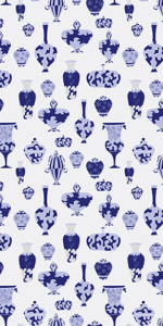 POTTERY SHOP WHITE &amp; BLUE